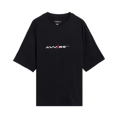 Pre-owned Air Jordan X Awake Ny T-shirt 'black/white/university Red' | Men's Size L