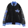 Air Jordan X Awake Ny Varsity Jacket Asia Sizing 'black Game Royal' In Black