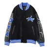 Air Jordan X Awake Ny Varsity Jacket 'black Game Royal'