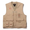 Air Jordan X Cactus Jack By Travis Scott Utility Vest 'desert Khaki University Red' In Brown