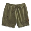 Air Jordan X Cactus Jack By Travis Scott Washed Suede Shorts 'medium Olive' In Green
