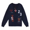 Air Jordan X Eastside Golf (asia Sizing) Cardigan 'navy' In Blue