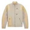 Air Jordan X Htg Crossover Contrast Color Stitching Logo Stand Collar Jacket Asia Edition In Neutral