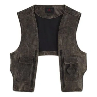 Air Jordan X J Balvin Leather Vest 'brown Black'