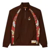 Air Jordan X Maison Chateau Rouge Crossover Printing Splicing Half Zipper Stand Collar Jacket Us Edi In Brown