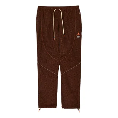 Air Jordan X Maison Chateau Rouge Crossover Woven Lacing Sports Pants Asia Edition Light Yellow In Brown