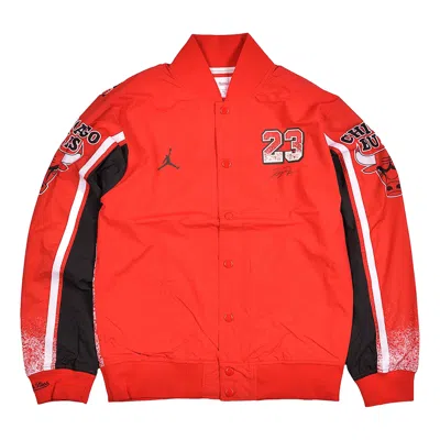 Air Jordan X Mitchell & Ness 1988 All Star Warm Up Jacket In Red