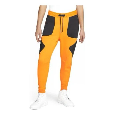Air Jordan X Naruto Uzumaki Zion 1 Sweatpants 'orange' In Yellow
