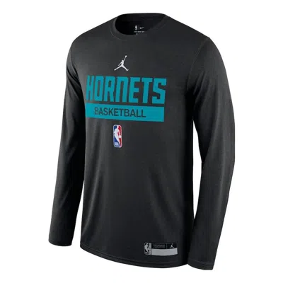 Air Jordan X Nba Charlotte Hornets 22-23 Practice Performance Long Sleeve T-shirt 'black'