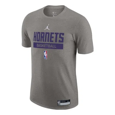 Air Jordan X Nba Charlotte Hornets T-shirt 'grey' In Gray