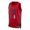 Air Jordan X Nba Portland Trail Blazers Statement Edition Swingman Jersey 'damian Liliard 0' In Red