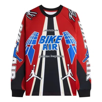 Air Jordan X Nigel Sylvester Bike Air Jersey 'cinnabar' In Red