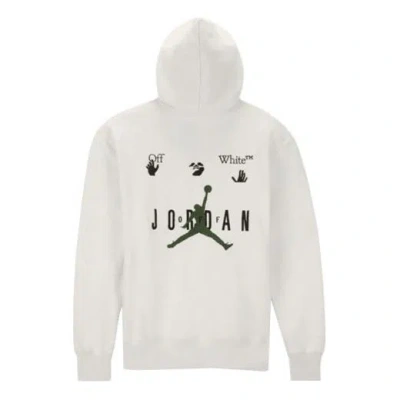 Air Jordan X Off-white Mj Hoodie 'white Black Forest Gree' In Neutral