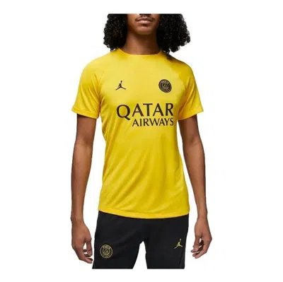 Air Jordan X Paris Saint-germain Academy Pro Dri-fit Top 'tour Yellow'
