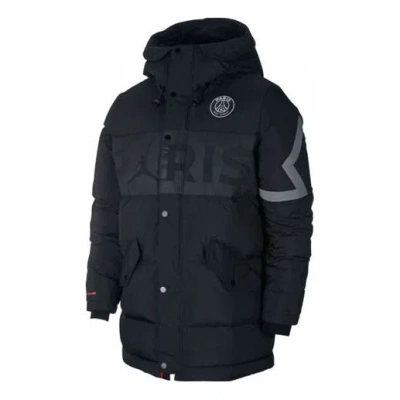 Air Jordan X Paris Saint-germain Down Parka Jacket 'black'