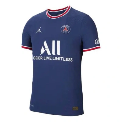 Air Jordan X Psg 21/22 Match Home Dri-fit Adv Soccer Jersey 'midnight Navy' In Blue