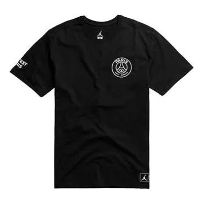 Air Jordan X Psg Crossover Paris Saint-germain Jump Man Large Logo Short Sleeve Black