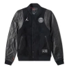 Air Jordan X Psg Crossover Paris Saint-germain Varsity Sports Baseball Uniform Jacket Black