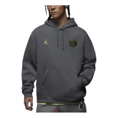 Air Jordan X Psg Hoodie 'black Gold' In Gray