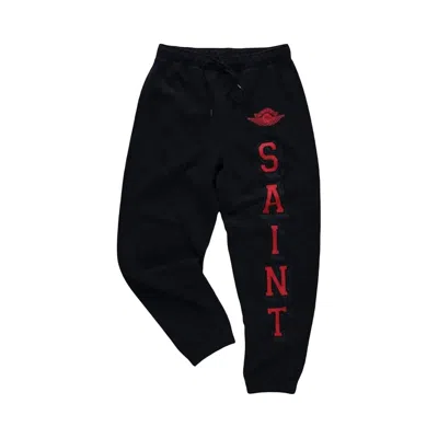 Pre-owned Air Jordan X Saint Mxxxxxx Fleece Pant 'black/university Red' | Men's Size Xxl