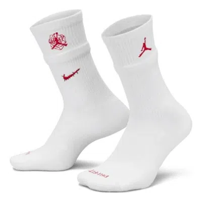 Air Jordan X Teyana Taylor Cushioned Crew Socks 'white Red'