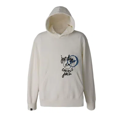 Pre-owned Air Jordan X Travis Scott X Fragment Hoodie 'cream' | White | Men's Size S