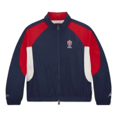 AIR JORDAN AIR JORDAN X TROPHY ROOM WOVEN JACKET 'BLUE RED'