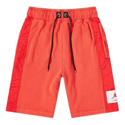 Air Jordan X Union Crossover Embroidered Small Flying Man Patch Logo Sports Shorts Red