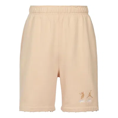 Air Jordan X Union Crossover Solid Color Logo Casual Sports Shorts Asia Edition Couple Style Khaki In Neutral