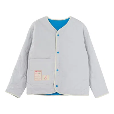 Air Jordan X Union Crossover Solid Color Printing Logo Reversible Long Sleeves Jacket Asia Edition B In Gray
