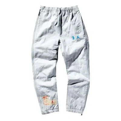 Air Jordan X Union Crossover Sports Pants 'grey White' In Gray