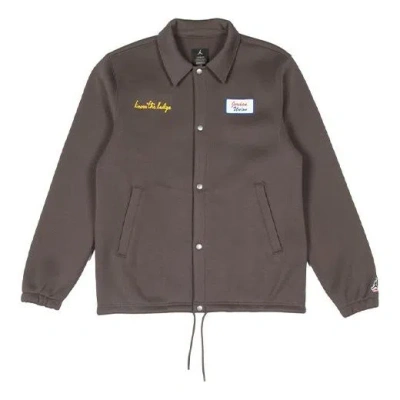 Air Jordan X Union La Coaches Jacket 'ironstone' In Gray