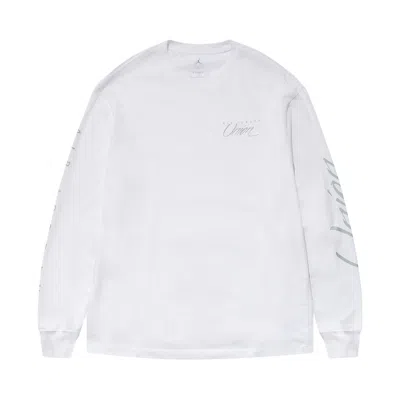 Pre-owned Air Jordan X Union Long-sleeve T-shirt 'white/grey Haze'