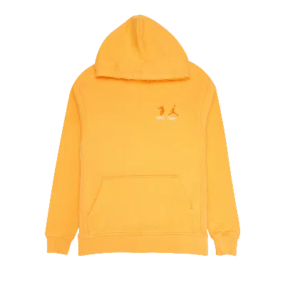 Pre-owned Air Jordan X Union M J Flc Hoodie 'sport Gold' In Yellow