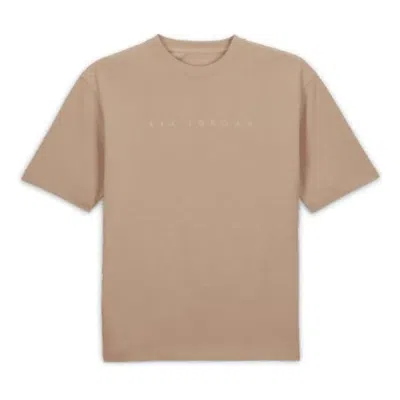 Air Jordan X Union T-shirt 'bio Beige & Coconut Milk' In Brown