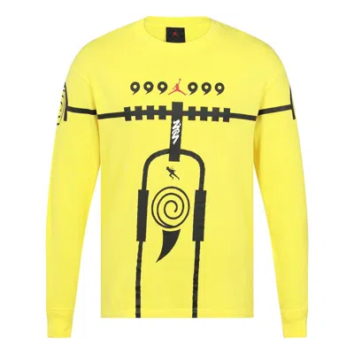 Air Jordan Zion 1 X Naruto Crossover Naruto Uzumaki Round Neck Long Sleeves Yellow