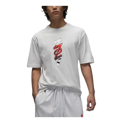 Air Jordan Zion Logo T-shirt Asia Sizing 'photon Dust' In Gray