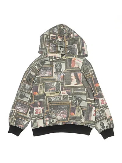 Pre-owned Air Jordan Kids' Zip Up Hoodie In Gray