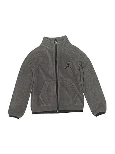 Pre-owned Air Jordan Kids' Zip Up Hoodie In Gray