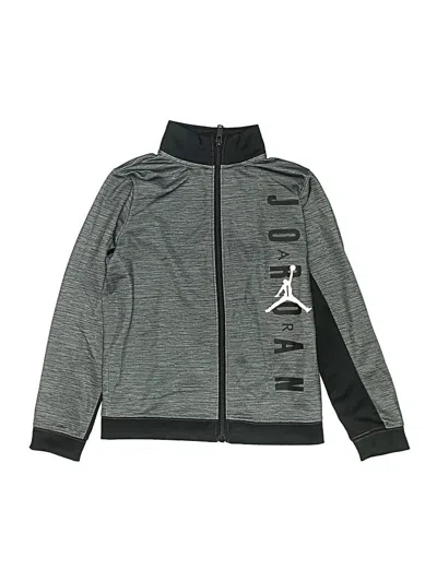 Pre-owned Air Jordan Kids' Zip Up Hoodie In Silver