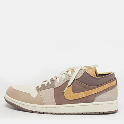 Pre-owned Air Jordans 1 Low Se Craft Size 46 Multicolor Fabric And Suede Low Top Sneakers