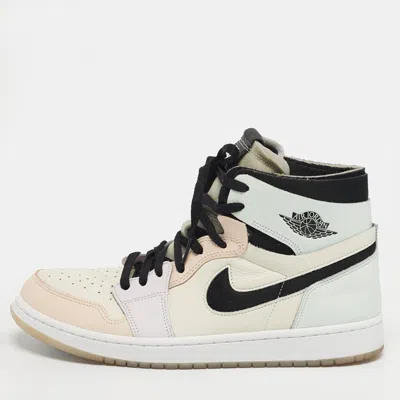 Pre-owned Air Jordans 1 Zoom Air Size 44 Multicolor Leather And Net High Top Sneakers