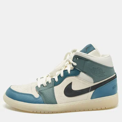 Pre-owned Air Jordans Jordan 1 Anti Gravity Machines Size 44.5 Multicolor Leather And Suede Mid Top Sneakers