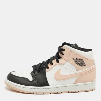 Pre-owned Air Jordans Jordan 1 Mid Arctic Orange Black Size 45 Multicolor Leather Mid Top Sneakers