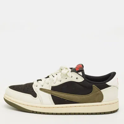 Pre-owned Air Jordans Jordan 1 Og Sp Size 38 Multicolor Leather And Nubuck Leather Lace Up Sneakers