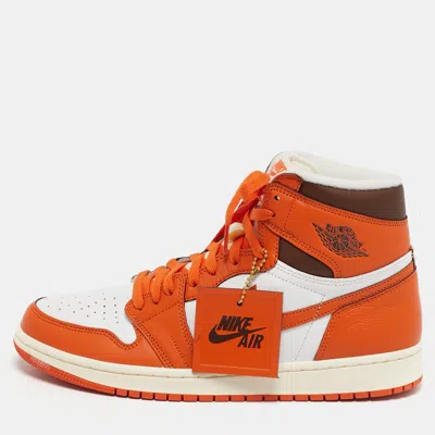 Pre-owned Air Jordans Jordan 1 Retro Og Starfish Size 44.5 Multicolor Leather High Top Sneakers