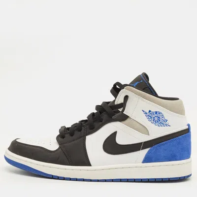Pre-owned Air Jordans Jordan 1 Se Royal Black Toe Size 46 Multicolor Leather And Suede Mid Top Sneakers