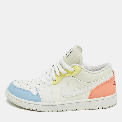 Pre-owned Air Jordans Jordan 1 To My First Coach Size 45.5 Multicolor Leather Low Top Sneakers