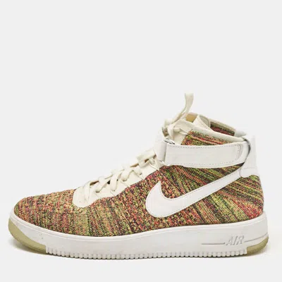 Pre-owned Air Jordans Multicolor Fabric And Leather Air Force High Top Sneakers Size 46