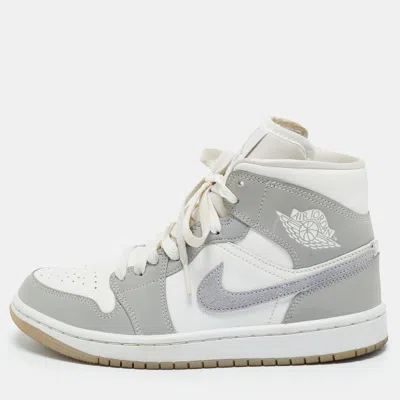 Pre-owned Air Jordans Multicolor Leather Air Jordan 1 High Top Sneakers Size 36.5